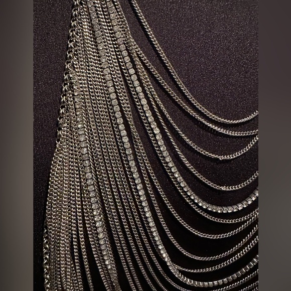 Aldo Elegant Silver Multi-Layer Necklace - Picture 7 of 8